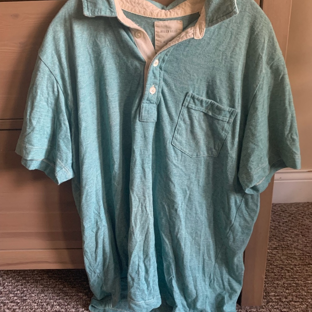 Billy Reid Large Green Polo